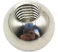 Bola de acero, rodamientos de bolas, 1 pieza M5 M6 M8, rosca de medio orificio, métrica de acero inoxidable, 8, 9, 10~60 mm, bolas de perforación, rosca hembra, orificio ciego, bola lisa.(11mmxM6)