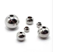 Bola de acero, rodamientos de bolas, bola de acero inoxidable sólido con orificio de perforación de 3 x 1,1 mm a 22 x 5 mm, bola de acero sólido lisa con perforación pasante.(OD 14 x TH 5mm (2Pc))