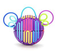 Bola de actividad sensorial de silicona, tablero de actividad sensorial esférico de seis lados, juguete antiestrés para calmar, estrés, ansiedad, TDAH y autismo, niños de 3 años en adelante y adultos