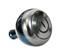 Bola de agarre esférica de aleación de 40 mm para Stella SW Saltiga | Aleación de aluminio de alta resistencia, carrete integrado CNC, acabado azul plateado, se adapta a Stella SW Saltiga