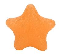 Bola de agarre manual Bola de apretón elástica Forma de estrella Masaje de dedo Entrenamiento de muñeca Alivio de estrés Bola de apretón Bola de masaje de silicona para ejercicios(naranja)