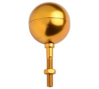 Bola de aluminio anodizado dorado para mástil, adorno de poste de bandera para exteriores de 3 pulgadas de diámetro, remate de repuesto resistente a la intemperie para tapa de personal de jardín