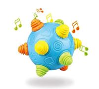 Bola De Baile Sensorial: Ěsfera Interactiva Con Batido Musical, Juguete Con Textura Llena De Baches, Habilidades Motoras Finas | Inicio Guardería Preescolar Parque Gatear Niños Niñas Jugar Desarrollo