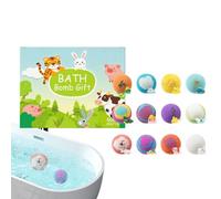 Bola de baño de burbujas - 12 piezas de limpiador corporal relajante, sales de baño con juguete, accesorio de divertido relajante, juego de spa y juego para niños, regalo y recuerdo