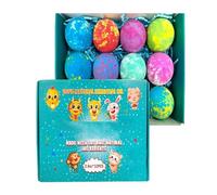 Bola de Baño de Burbujas,12 Unidades Limpiador y Calmante con un Juguete - Bola de Baño Burbujeante Infantil con una Fragancia,para la noche, el cumpleaños, los niños, niñas, chico, la familia y días