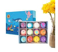 Bola de Baño de Sal - 12 Piezas Limpiador Corporal en Barra | Baño de Burbujas con para Niños - para Niños y Niñas, Uso en Casa, Spa, Bañera, Viajes, Hotel