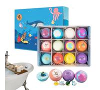 Bola de Baño de Sal 12 Unidades Limpiador Corporal Relajante | Baño de Burbujas con para Niños para en Casa, Viaje, Spa y Hotel