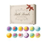 Bola de baño: natural, juego de sal perfumada de 12 piezas con fragancia relajante y fórmula nutritiva para la piel para adultos, mujeres, niñas, relajación en el hogar, spa de hotel, indulgen