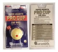 Bola de billar/pool Aramith de tama?o reglamentario 2-1/4: bola blanca Super Pro Cup con 6 puntos rojos
