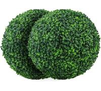 Bola de boj artificial, 2 unidades, plantas artificiales decorativas para balcón, jardín, boda, decoración del hogar, tamaño de 28 cm