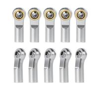 Bola de Bola Choque de Choque Link Velina de Enlace End de Metal M3 para 1 Carrero de rastreadores de 10 Escala Compatible con Modelos D110 y CC01(Silver 10PCS)