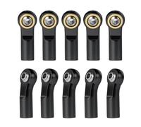 Bola de Bola Choque de Choque Link Velina de Enlace End de Metal M3 para 1 Carrero de rastreadores de 10 Escala Compatible con Modelos D110 y CC01(Black 10PCS)