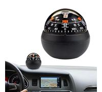 Bola de brújula para salpicadero, bola guía de dirección de navegación con doble , diseño luminoso, brújula de montaje para salpicadero, para coches, barcos, vehículos al aire libre