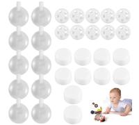 Bola de Caja Sonajeros Bebe,Chirriadores para Juguetes,Squeakers Juguete,Chirriadores Juguetes Sonajeros,Bolas de Sonajero para Coser,Juguete de Reparación de Ruidos,para Perro,Mascota, Bebé,30pcs