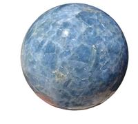 Bola de calcita azul de 900-1000 g for pulir cristales de cuarzo.