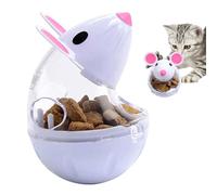 Bola de comida interactiva para gatos - Juguete de alimentación lenta para ratones, dispensador ajustable para mascotas | Actividad de alimentación física para gatos, promoción de peso saludable,