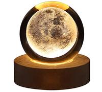 Bola de cristal 3D, luz nocturna, descolamp, sistema solar, decoración, ciencia, astronomía, universo, escritorio, regalo, espacio, decoración, luna