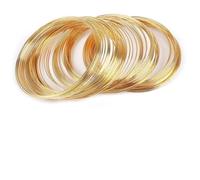 bola de cristal, Alambre de acero con memoria, componentes alambre for joyería, suministros for la fabricación joyas, collares, pulseras y pendientes(Gold,0.6X120mm)