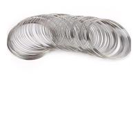 bola de cristal, Alambre de acero con memoria, componentes alambre for joyería, suministros for la fabricación joyas, collares, pulseras y pendientes(White K,0.8X60mm)