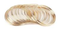 bola de cristal, Alambre de acero con memoria, componentes alambre for joyería, suministros for la fabricación joyas, collares, pulseras y pendientes(KC gold,0.8X120mm)