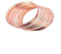 bola de cristal, Alambre de acero con memoria, componentes alambre for joyería, suministros for la fabricación joyas, collares, pulseras y pendientes(Rose gold,0.8X120mm)