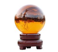 Bola De Cristal Bola de exhibición adorno for el hogar, esfera obsidiana ámbar 30mm-100mm