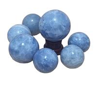 Bola De Cristal Celestina Natural, Esfera De Piedra, Energía De Adivinación, Habitación Del Hogar, Cristales Curativos De Calcita Azul Decorados,diámetro 65-75mm