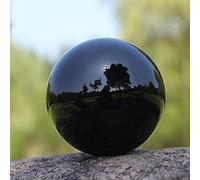 Bola de cristal de color negro de 40mm, adornos de bola de cristal en miniatura para regalos, decoración del hogar, decoración de la casa, negro sin Base_4 CM