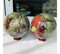 Bola de cristal de cuarzo con piedra de sangre de dragón natural, 300-400 g