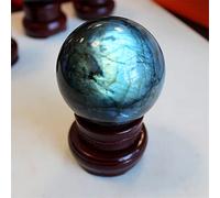 Bola de cristal de cuarzo de 50 a 70 mm, esfera natural rara para meditación, reiki, decoración del hogar con base, 70 mm