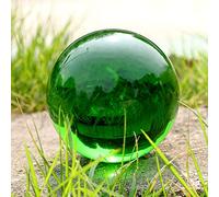 Bola de cristal de cuarzo verde de 30 mm a 100 mm, bolas de cristal para fotografía, decoración de manualidades, Feng Shui, 80 mm, base de madera