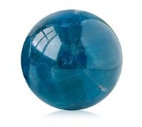 Bola de Cristal de fluorita Azul Natural Esfera de Piedra Preciosa para Reiki Balancio de meditación Energía Chakra Aura Home y decoración de la Oficina Decoración de Adornos de Cristal, 60-70 mm