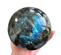 Bola de cristal de labradorita mineral natural, esfera de gema Reiki