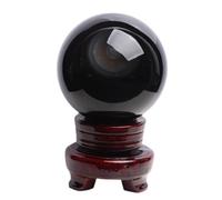 Bola de cristal de obsidiana negra para adivinación, regalos de Feng Shui, esfera mágica decorativa para fotografía y decoración del hogar, ideal para Halloween y decoración familiar