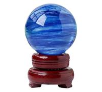 Bola de cristal de piedra de fusión azul natural: elegantes adornos de decoración for el hogar y el hotel(About3cm)