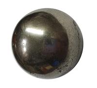 Bola de cristal de pirita dorada natural pulida de oro de 210 g, esfera de 40-45 mm, piedra de Perú para riqueza, dinero, atraer negocios, suerte, reiki, relajación, piedras de limpieza de aura