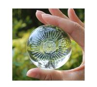 Bola de cristal de Sutra del corazón de Prajnaparamita de 6cm con soporte, adorno de tallado 3D, decoración del hogar for sala de estar