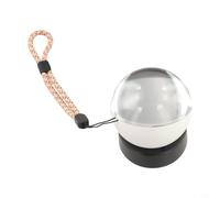 Bola de cristal de vídeo personalizada de 7 cm con indicador LED para fotos y vídeos, elegante recuerdo para cumpleaños, boda y aniversario, regalo decorativo en negro, blanco (blanco)