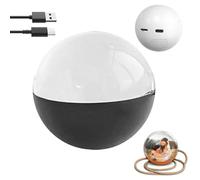 Bola De Cristal Electrónica, Esfera De Vidrio Iluminada De 2,7" Con Pantalla Digital 3D, Reproductor De Video Y Fotos DIY, Regalo Personalizable Para Parejas Aniversarios Bodas Y Fiestas(Black)
