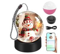 Bola de Cristal electrónica, Reproductor de vídeo y Fotos Digital con Bola de Cristal 3D, Reproductor de vídeo Memory Orb Compatible con WiFi, Regalo Creativo en 3D.(Pink)