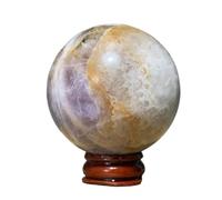 Bola De Cristal Esfera de ágata con bandas adorno exhibición for el hogar meditación base
