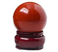 Bola de Cristal Esfera Natural, Adorno de bola de cristal de jaspe rojo de 30-70 mm(55mm)