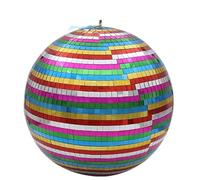 Bola de cristal giratoria luces de escenario reflejo Ktv Bar Dj luz decoración de boda Disco luz Hotel bola de cristal colorida(Colorful,Diameter 25cm 9.84in)