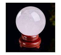 Bola de Cristal Natural Cracked White Crystal Ball Oficina Auspiciosa Feng Shui Ball Stone Talling Regalo Bola de Cristal (9 cm)