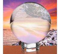 Bola de cristal para fotografía con soporte: bola de cristal K9 de 80 mm con bolsa de almacenamiento para fotografía, meditación