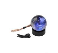 Bola de cristal personalizada de 7 cm con pantalla LED para fotos y vídeos, elegante recuerdo para cumpleaños, boda y aniversario, regalo decorativo en negro, blanco (negro)