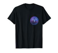 Bola De Cristal Signo del Zodíaco Aries Púrpura Azul Marino Camiseta
