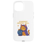Bola de Cristal Stardust Mystic Cat Carcasa para iPhone 15