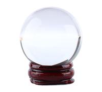 Bola de Cristal Transparente 40 mm/1.6 Pulgadas Asiática Rara Natural Cuarzo Claro Mágico Esfera Con Base de Soporte