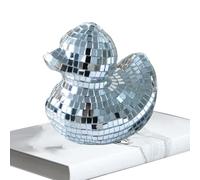 Bola de discoteca - 10 x 9,5 x 6 cm | Bolas decorativas de discoteca, espejo plateado, Toppers para tartas, decoraciones de escritorio, de discoteca | Casa Regalo